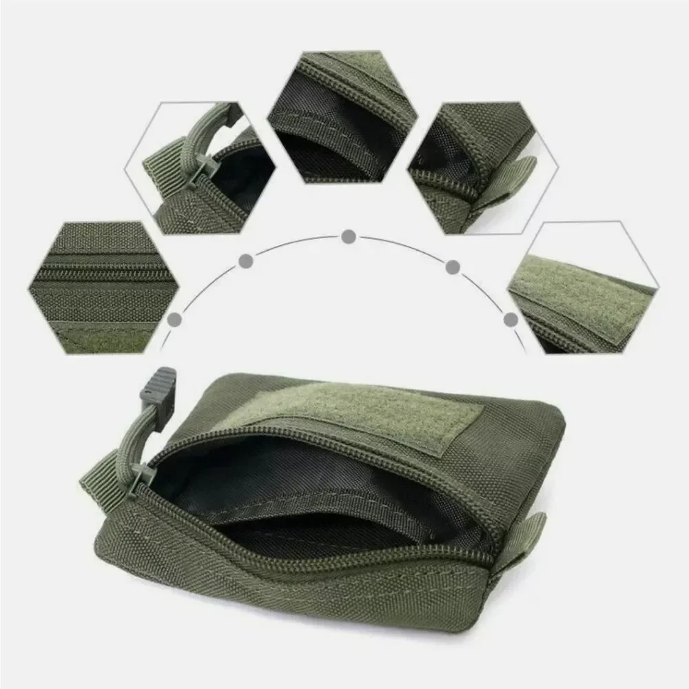Waterproof Mini Wallet Tactical EDC Gear Coin Purse Key Card Holder Pocket Bags